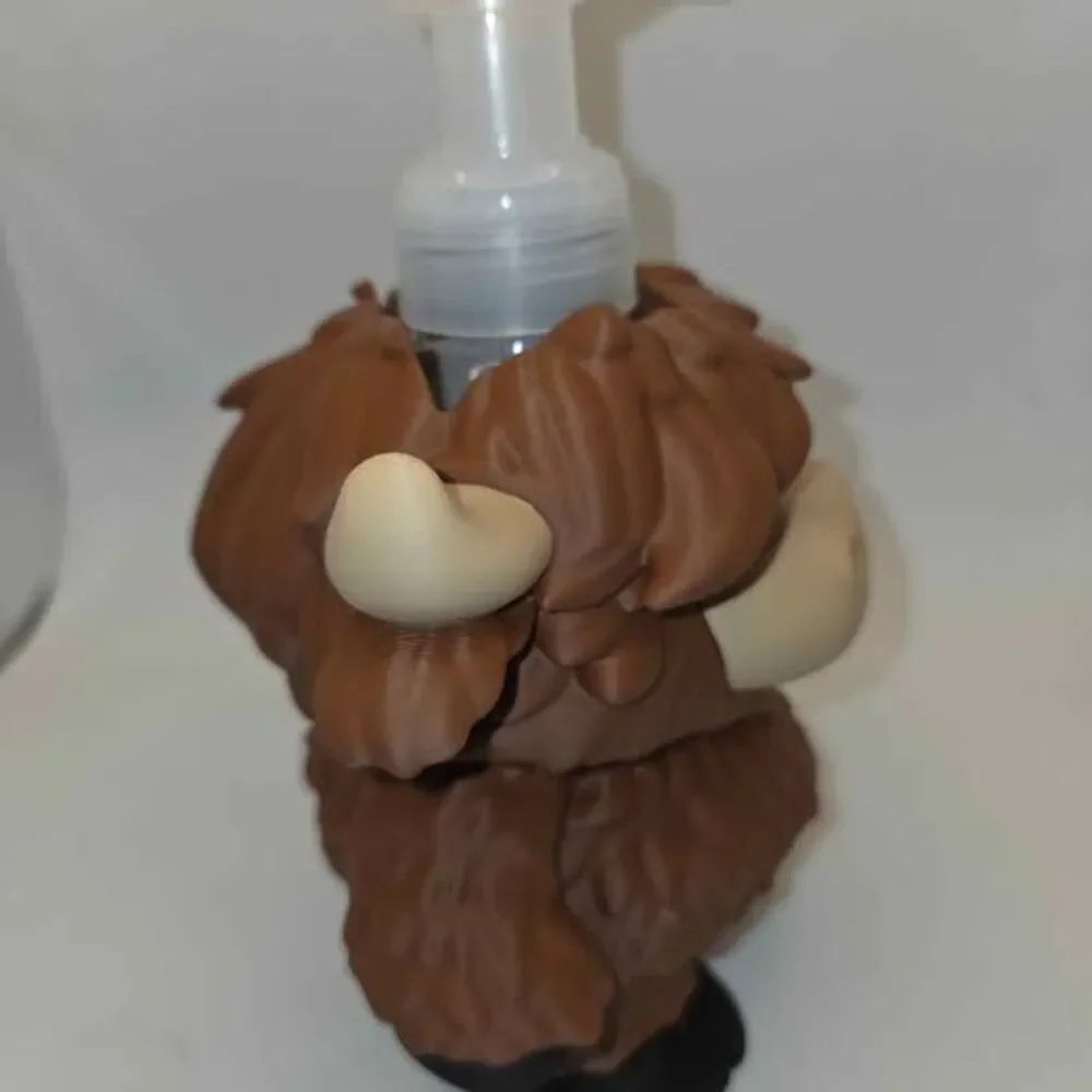 3d printed Highland Cow Foam Soap Dispenser - Unique Farmhouse Decor